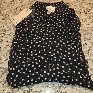 Sheer blouse two piece with a tank and a button up long sleeve blouse